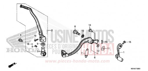 PEDAL/KICK STARTER ARM CRF450RG de 2016